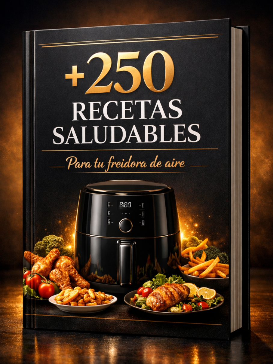 +250 RECETAS SALUDABLES PARA TU FREIDORA DE AIRE + 7 BONOS DE REGALO